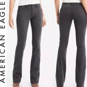 American Eagle Kick Boot Bootcut Gray Low Rise Trouser - Size 6